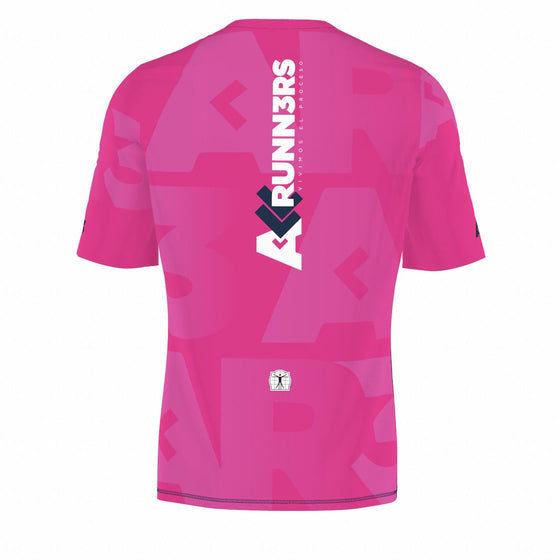 Polera Race Manga Corta Rosa -  AR3