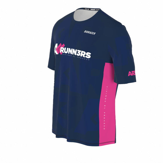 Polera Race Manga Corta Azul -  AR3